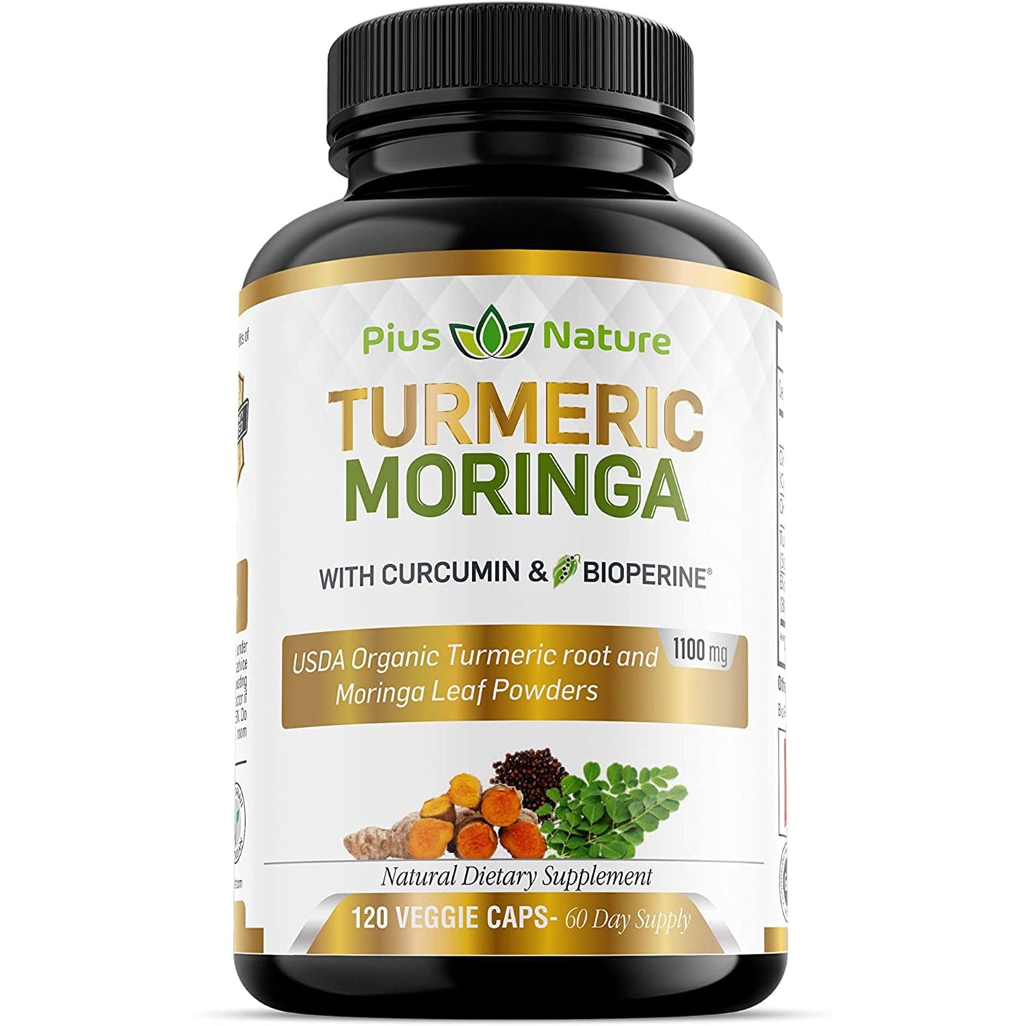 PIUS NATURE Turmeric Moringa – Organic Turmeric & Moringa Capsules