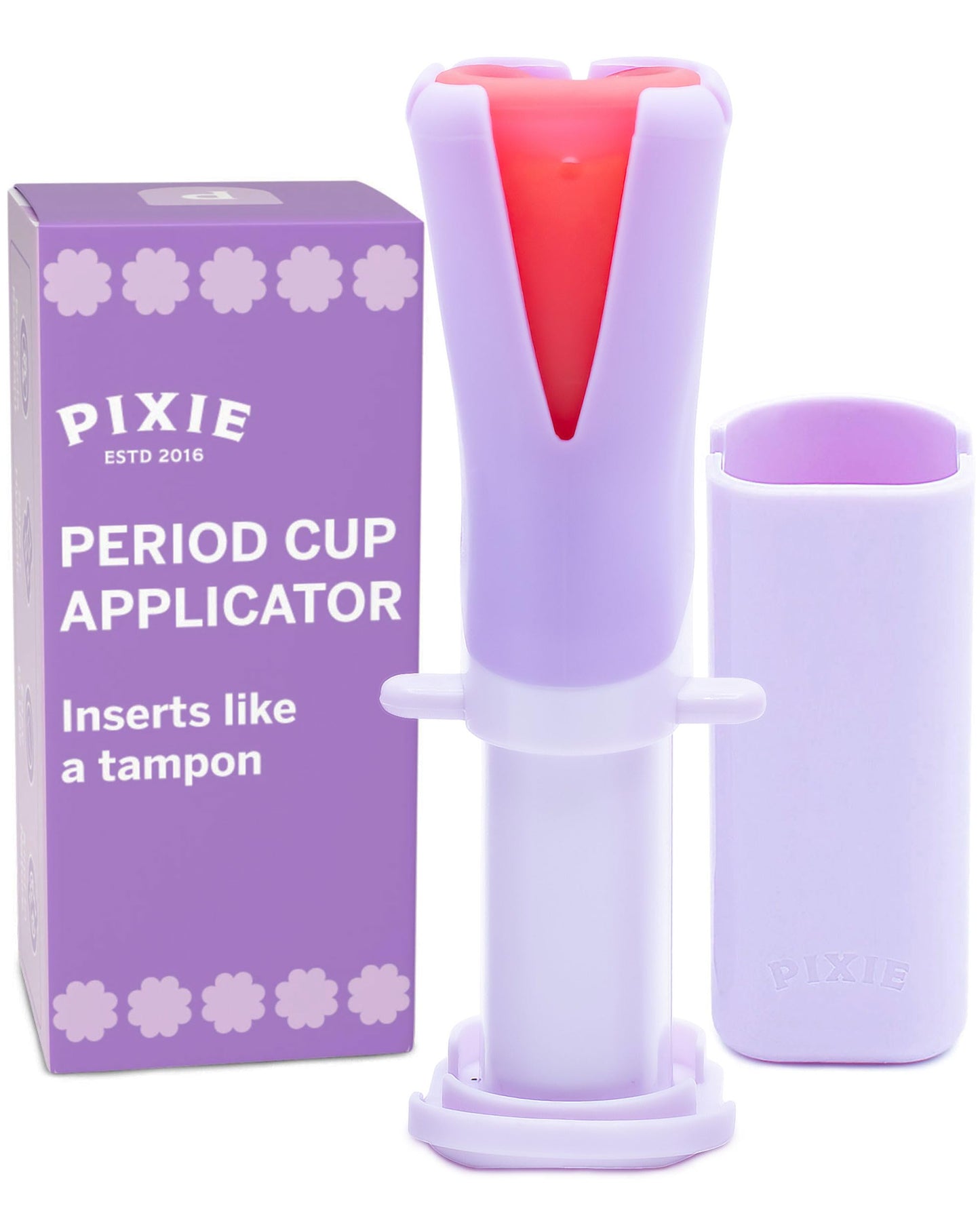 Pixie Cup Menstrual Cup Applicator — Tampon-Like Insertion, Reusable & BPA-Free