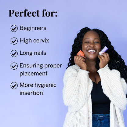 Pixie Cup Menstrual Cup Applicator — Tampon-Like Insertion, Reusable & BPA-Free