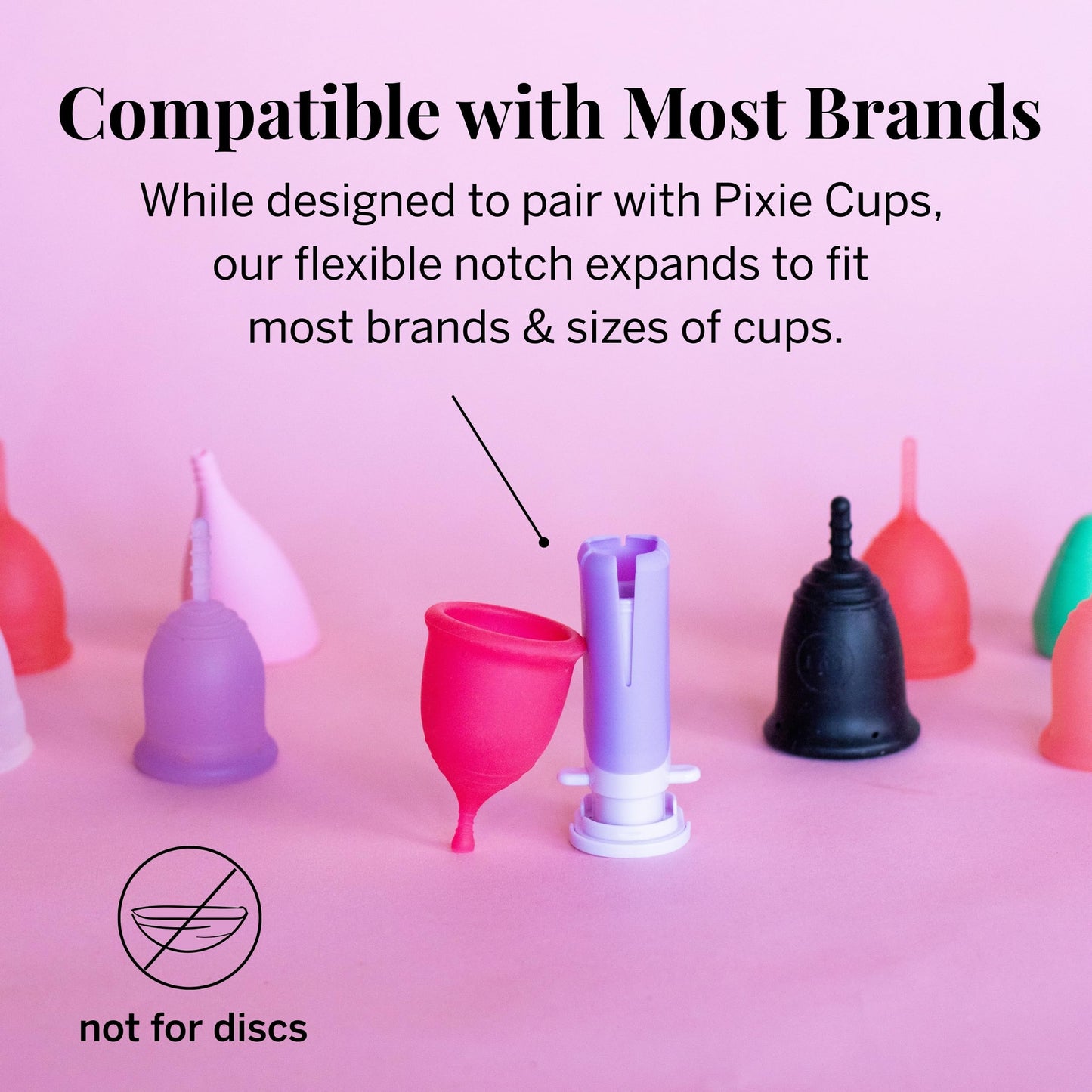 Pixie Cup Menstrual Cup Applicator — Tampon-Like Insertion, Reusable & BPA-Free