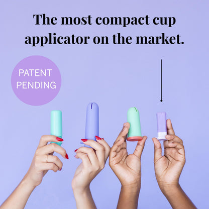 Pixie Cup 2-Cup Menstrual Cup & Applicator Bundle — Medical-Grade Silicone, Metal-Free