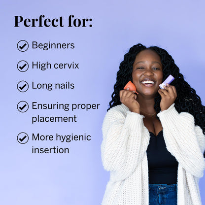 Pixie Cup 2-Cup Menstrual Cup & Applicator Bundle — Medical-Grade Silicone, Metal-Free