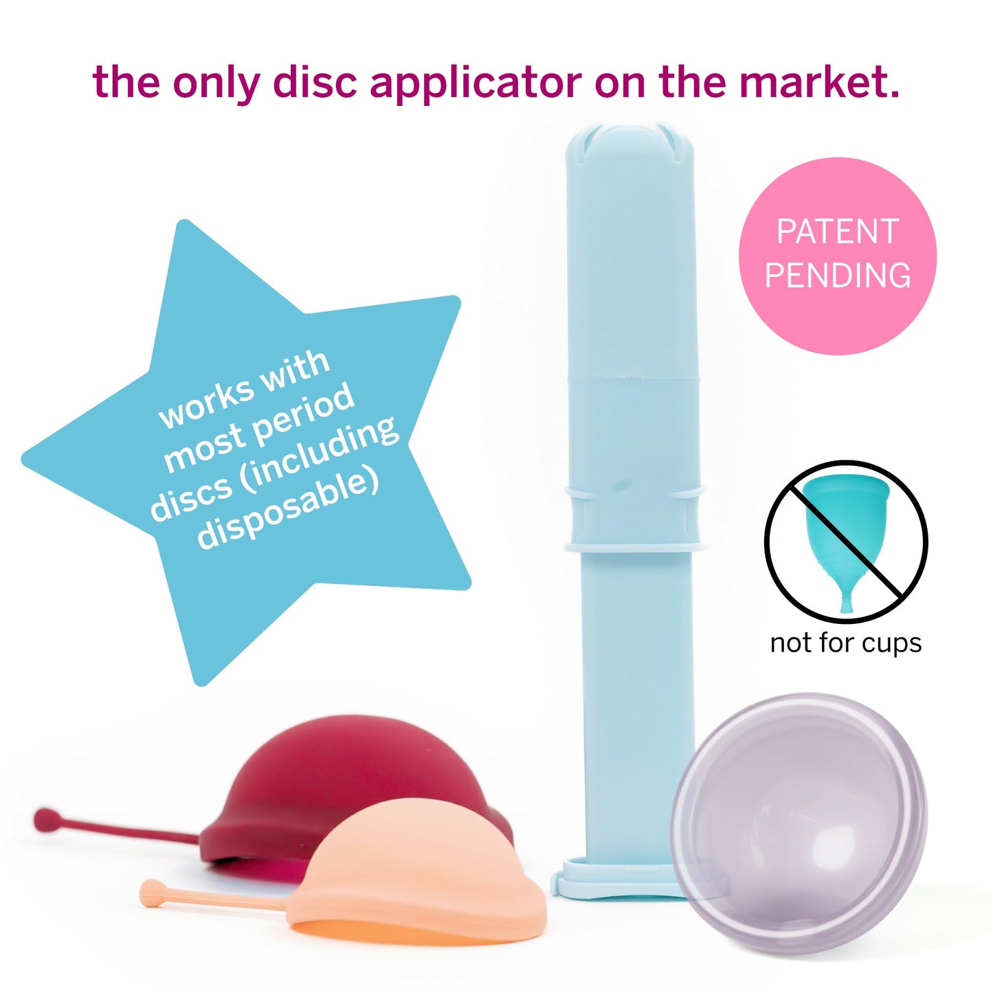 Pixie Cup Menstrual Disc Applicator – Tampon-Like Insertion, Nail-Friendly & Reusable