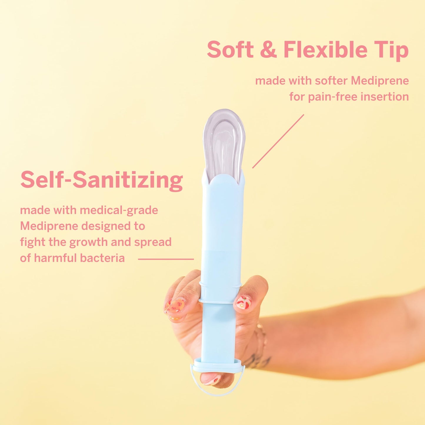Pixie Cup Menstrual Disc Applicator – Tampon-Like Insertion, Nail-Friendly & Reusable