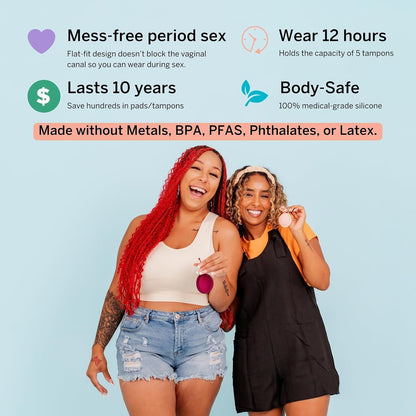 Pixie Menstrual Disc Coral Medium – 12-Hour Wear, Medical-Grade Silicone | Pixie Cup
