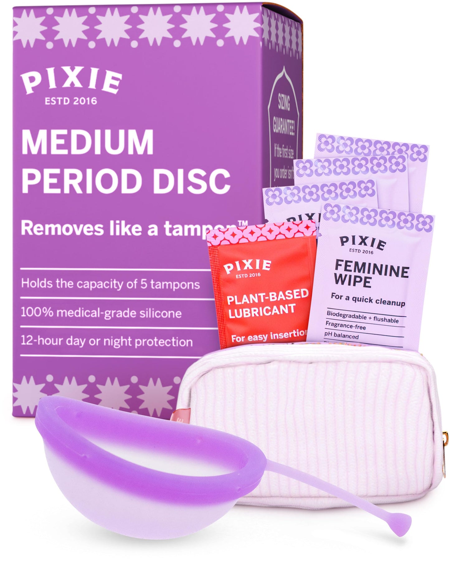 Pixie Menstrual Disc – 12-Hour Comfort, 100% Medical-Grade Silicone (Medium)