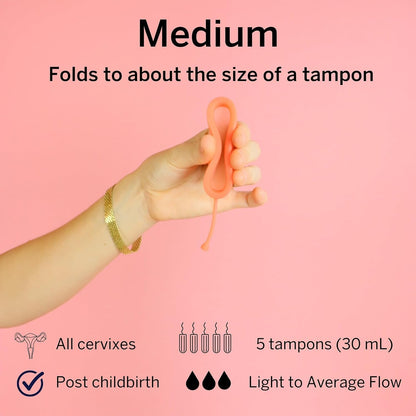Pixie Menstrual Disc Coral Medium – 12-Hour Wear, Medical-Grade Silicone | Pixie Cup
