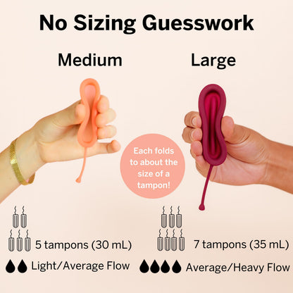Pixie Cup Pixie 2 Menstrual Discs & Applicator Bundle – Medical-Grade Silicone, Reusable, 5 & 7 Tampon Capacity
