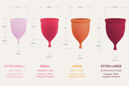 Pixie Menstrual Cup - Extra Small, Blush | The Softest Reusable Cup, 12-Hour Wear