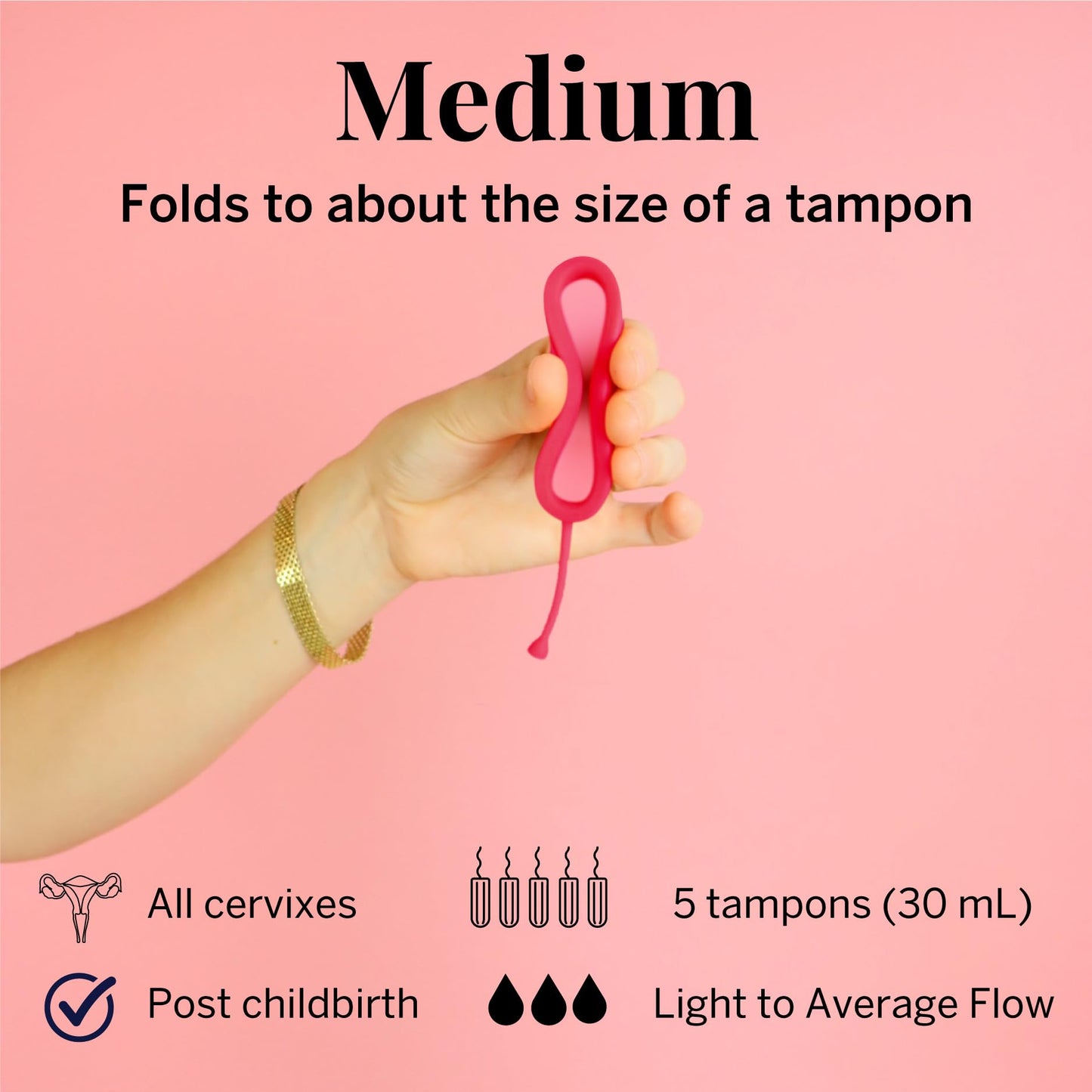 Pixie Menstrual Disc – 100% Medical-Grade Silicone, 12-Hour Wear, 5-Tampon Capacity (Ranked #1)