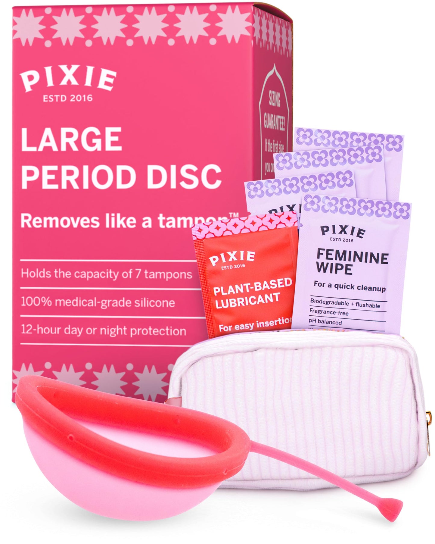 Pixie Cup Menstrual Disc – Medical-Grade Silicone, 12-Hour Wear, Eco-Friendly Tampon Alternative