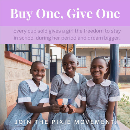 Pixie Cup - Soft, Safe, Reusable Menstrual Cup | 100% Medical-Grade Silicone | Buy One, Give One (XL)