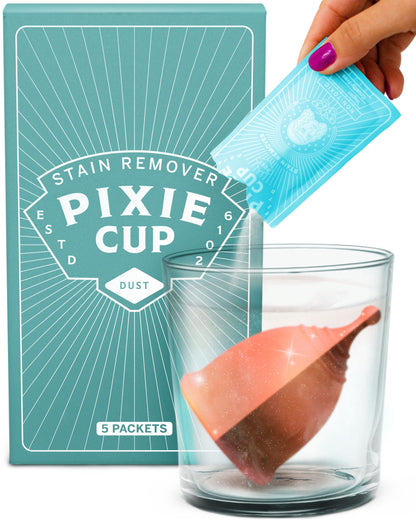 Pixie Cup Stain Remover – Natural Cleaner for Reusable Period Cups & Discs (5 Packets)