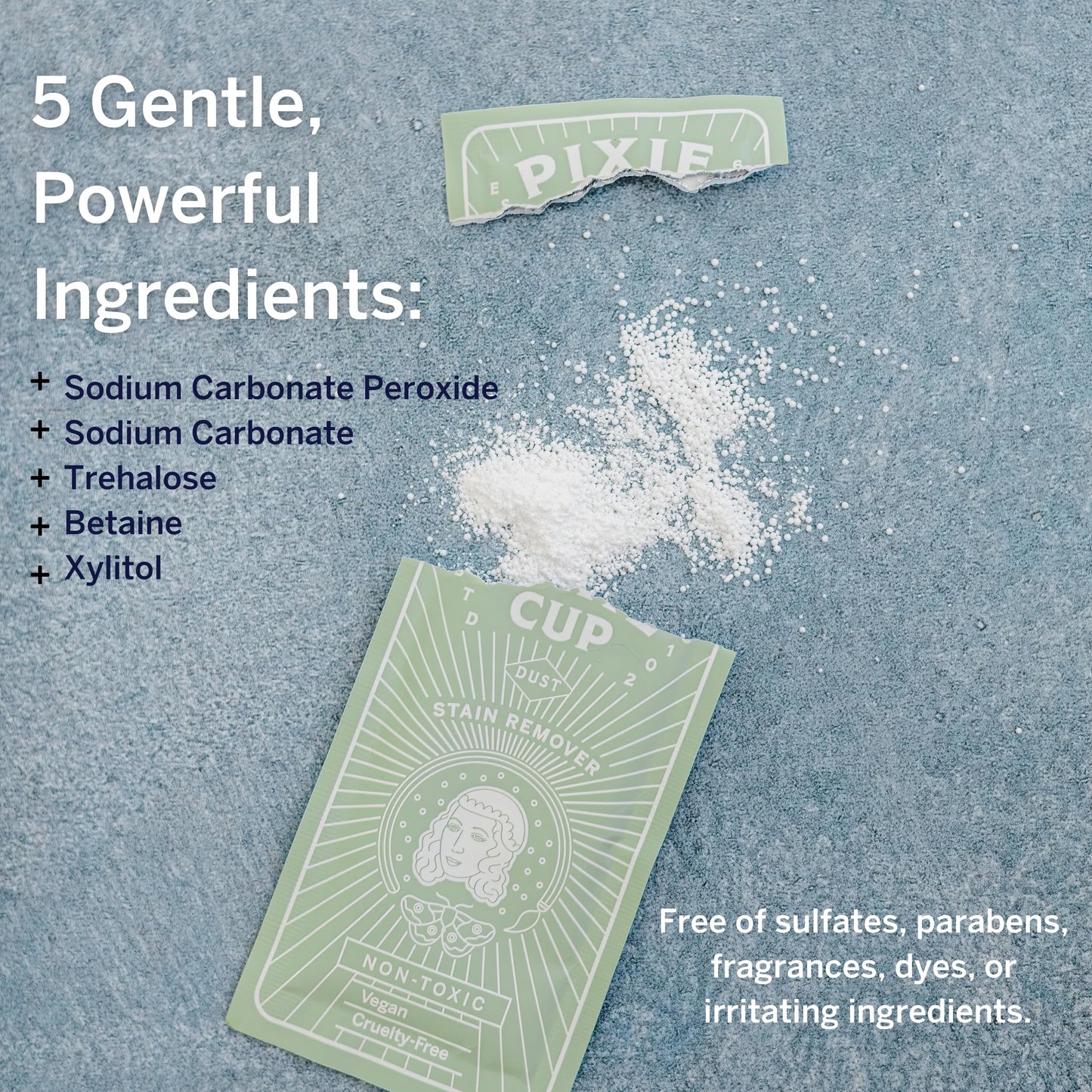 Pixie Cup Stain Remover – Natural Cleaner for Reusable Period Cups & Discs (5 Packets)