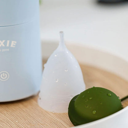 Pixie Cup Sterilizer 2.0 – 3-Minute Steam, 99% Germ Reduction, Sensor Button