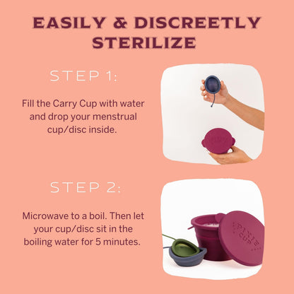Pixie Cup Compact Sterilizer for Menstrual Cups | Microwaveable & Collapsible