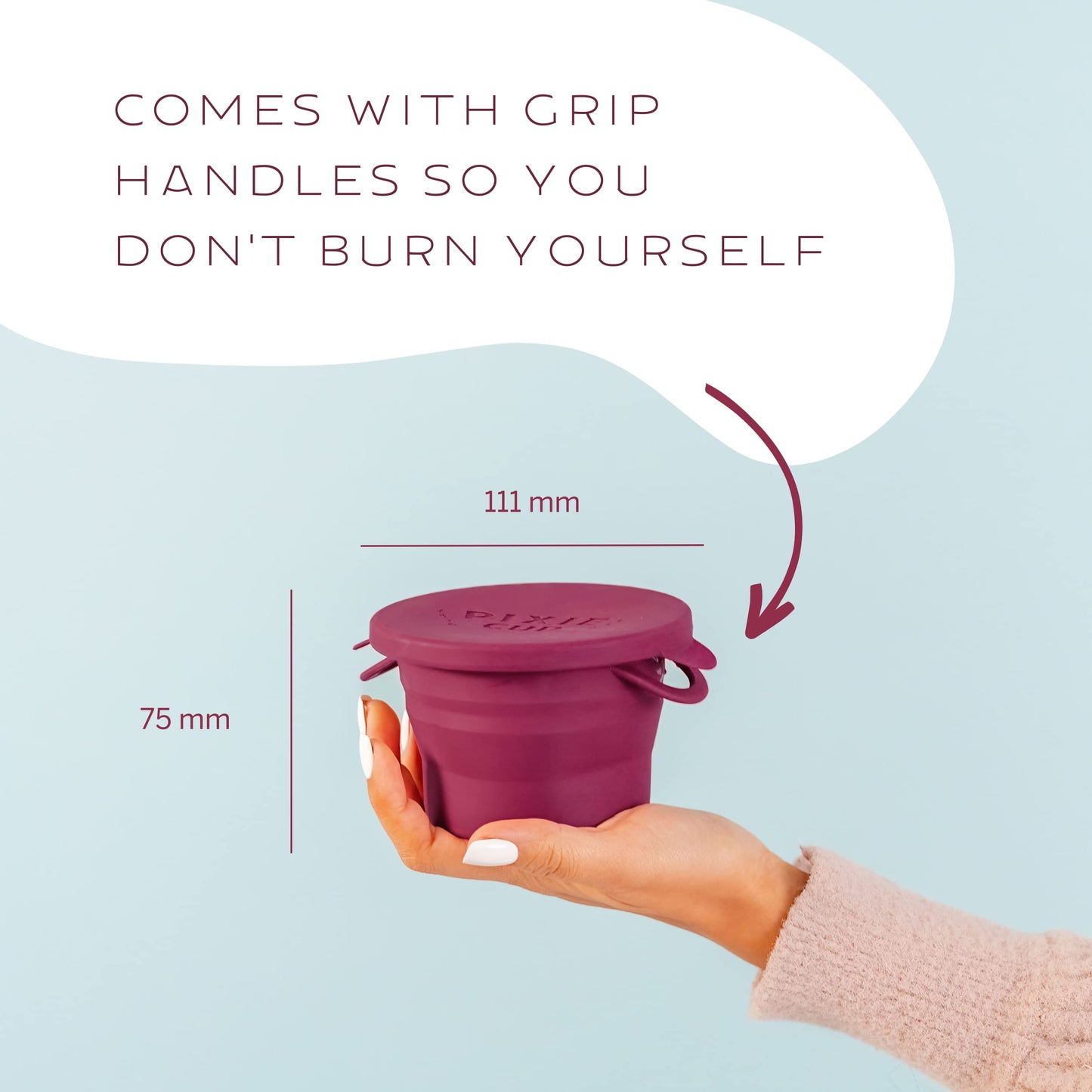 Pixie Cup Compact Sterilizer for Menstrual Cups | Microwaveable & Collapsible