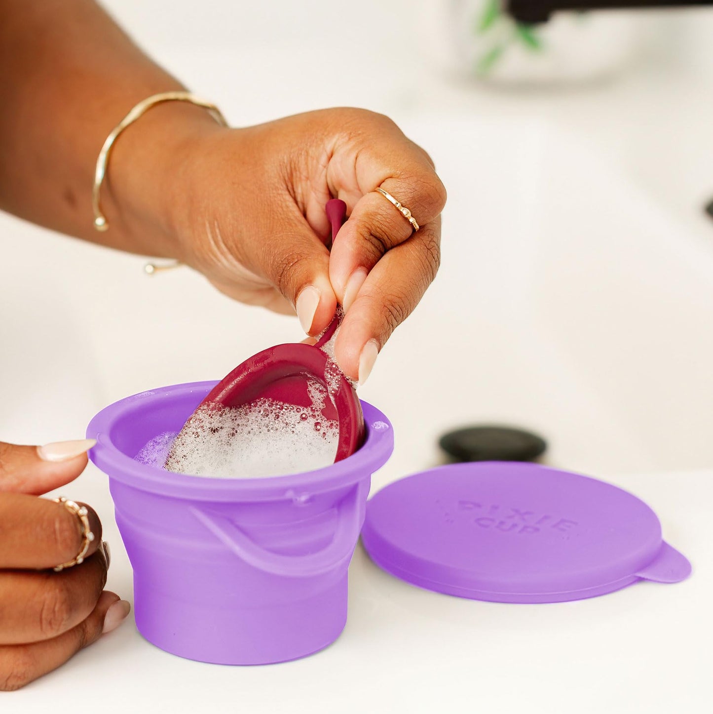Pixie Cup Compact Sterilizer for Menstrual Cups — Microwave Safe & Portable