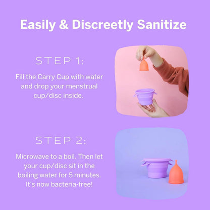 Pixie Cup Compact Sterilizer for Menstrual Cups — Microwave Safe & Portable