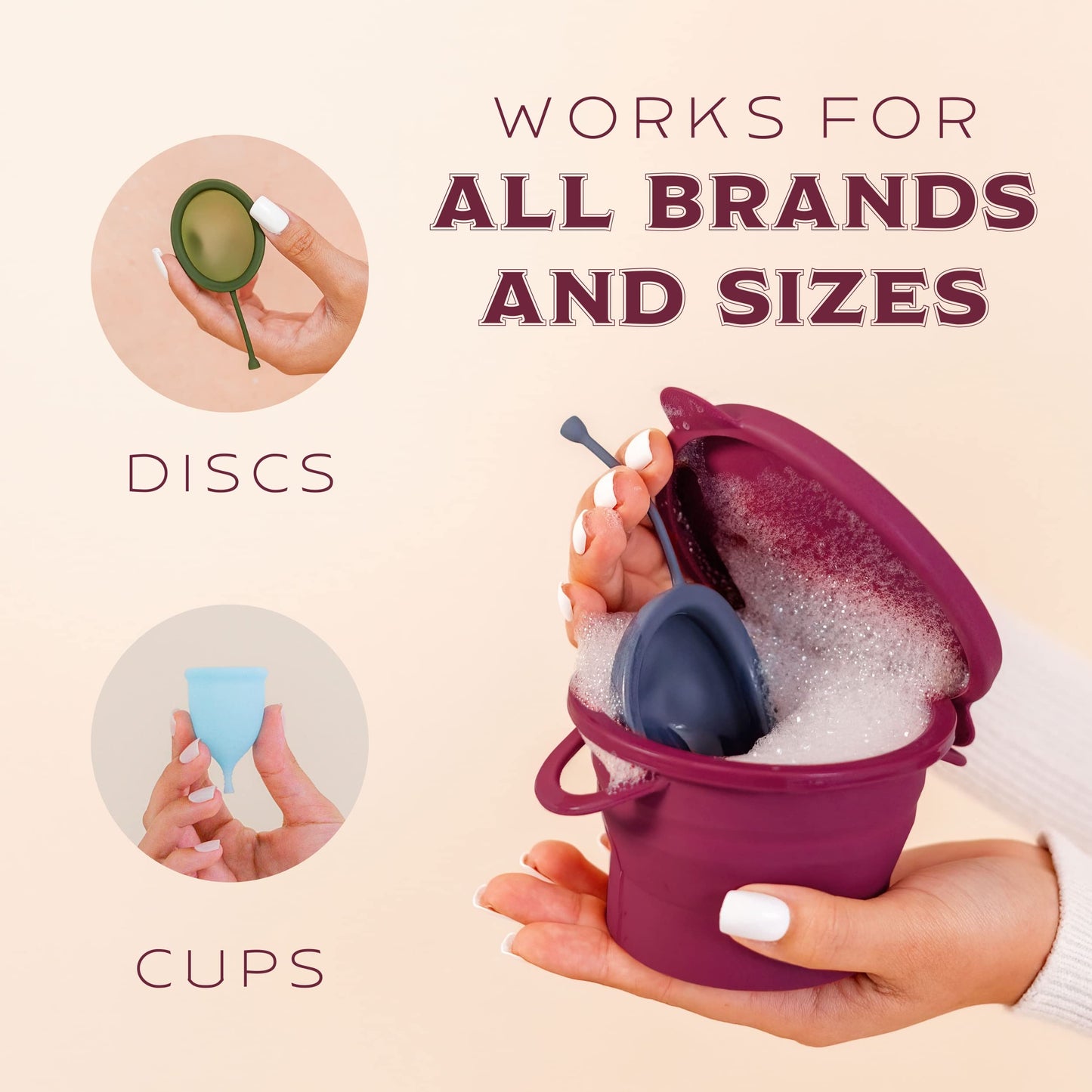 Pixie Cup Compact Sterilizer for Menstrual Cups | Microwaveable & Collapsible