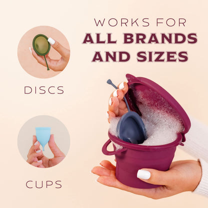 Pixie Cup Compact Sterilizer for Menstrual Cups | Microwaveable & Collapsible