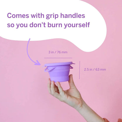 Pixie Cup Compact Sterilizer for Menstrual Cups — Microwave Safe & Portable