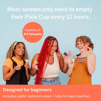 2 Pixie Menstrual Cups – 100% Medical-Grade Silicone, No Metals or Toxins | 12-Hour Wear | Buy One Give One (Combo)