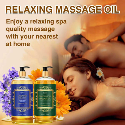 Pjordo 2 Pack Massage Oil – Arnica & Lavender for Pain Relief