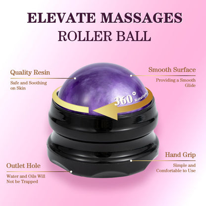 Pjordo 2 Pack Massage Oils Set | Lavender & Lilac Aromatherapy with Roller Ball