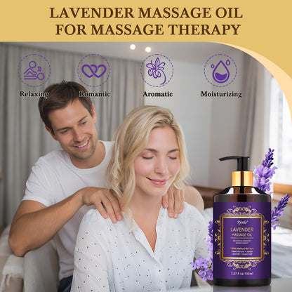 Pjordo 3-Pack Massage Oil Set: Anti-Cellulite, Arnica & Lavender
