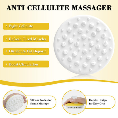 Pjordo Anti Cellulite Massage Oil Kit – Collagen, Stem Cells & Massager for Skin Tightening