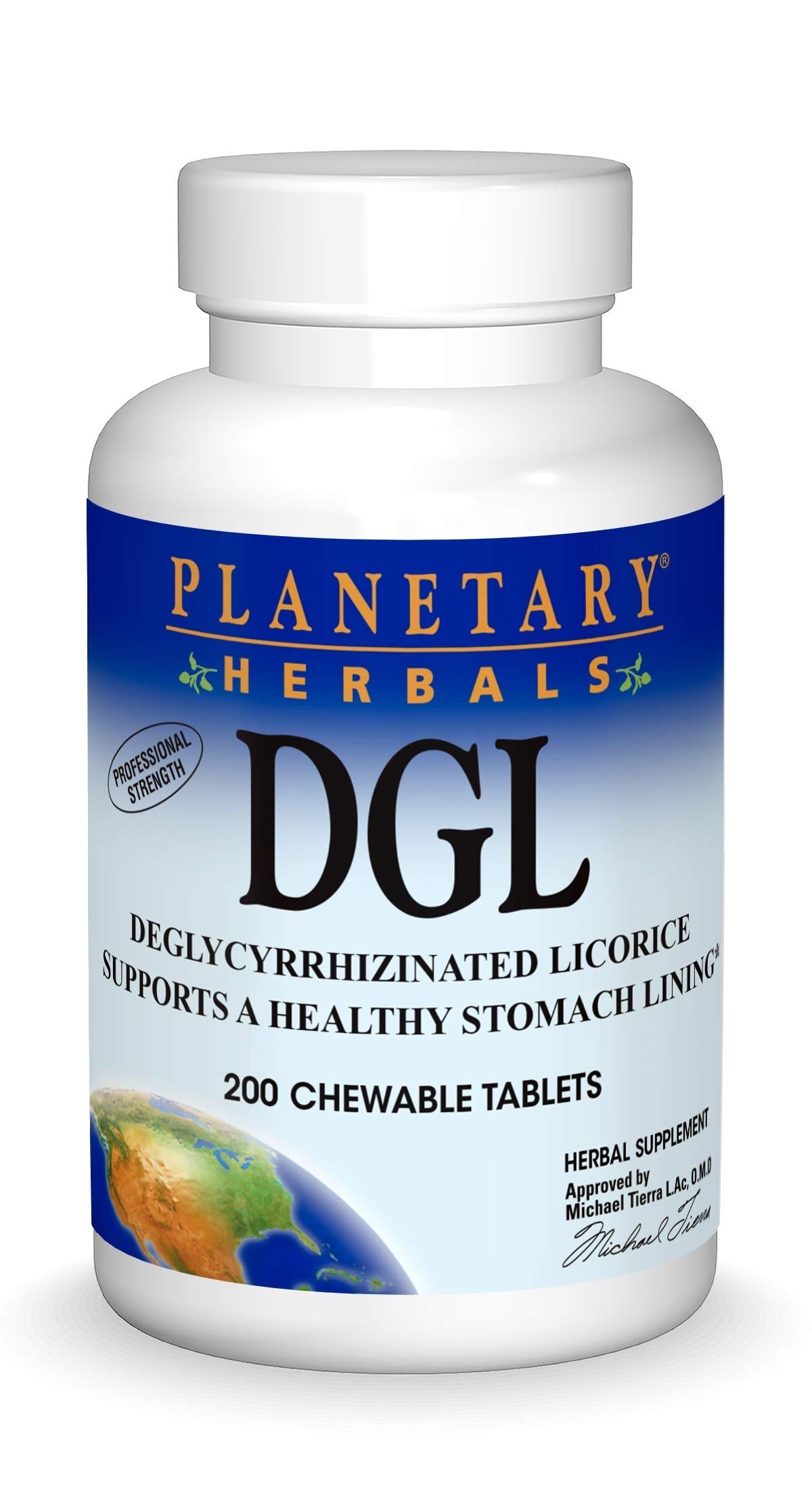 Planetary Herbals DGL Deglycyrrhizinated Licorice - 200 Tablets | Supports a Healthy Stomach Lining