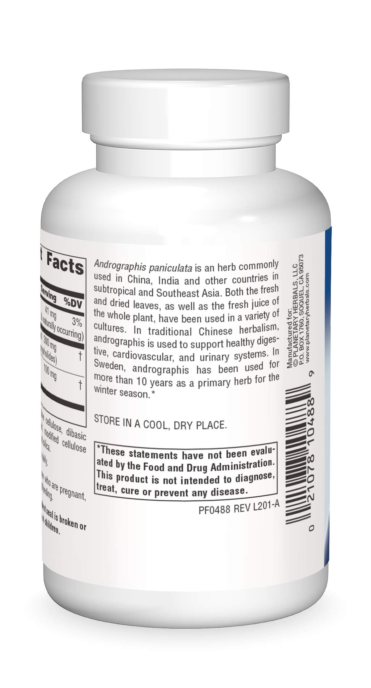 Planetary Herbals Full Spectrum Andrographis 400mg - Supports Digestive, Immune, Cardiovascular & Urinary Health - 120 Tablets