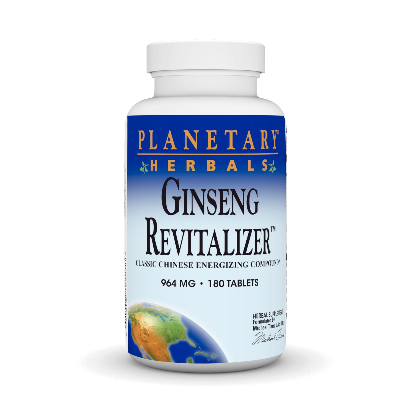 Planetary Herbals Ginseng Revitalizer 964 mg — 180 Tablets | Non-Stimulant Energy Tonic