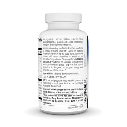 Planetary Herbals Ginseng Revitalizer 964 mg — 180 Tablets | Non-Stimulant Energy Tonic