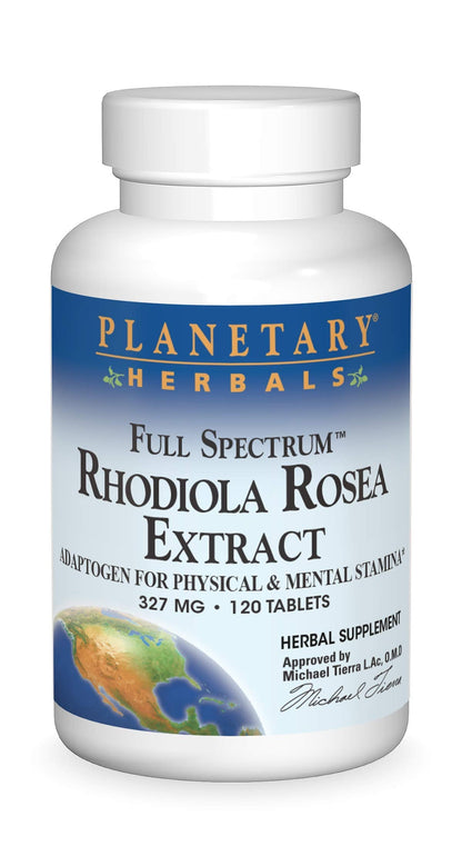 Planetary Herbals Rhodiola Rosea Extract Full Spectrum 327mg – Adaptogen for Physical & Mental Stamina | 120 Tablets