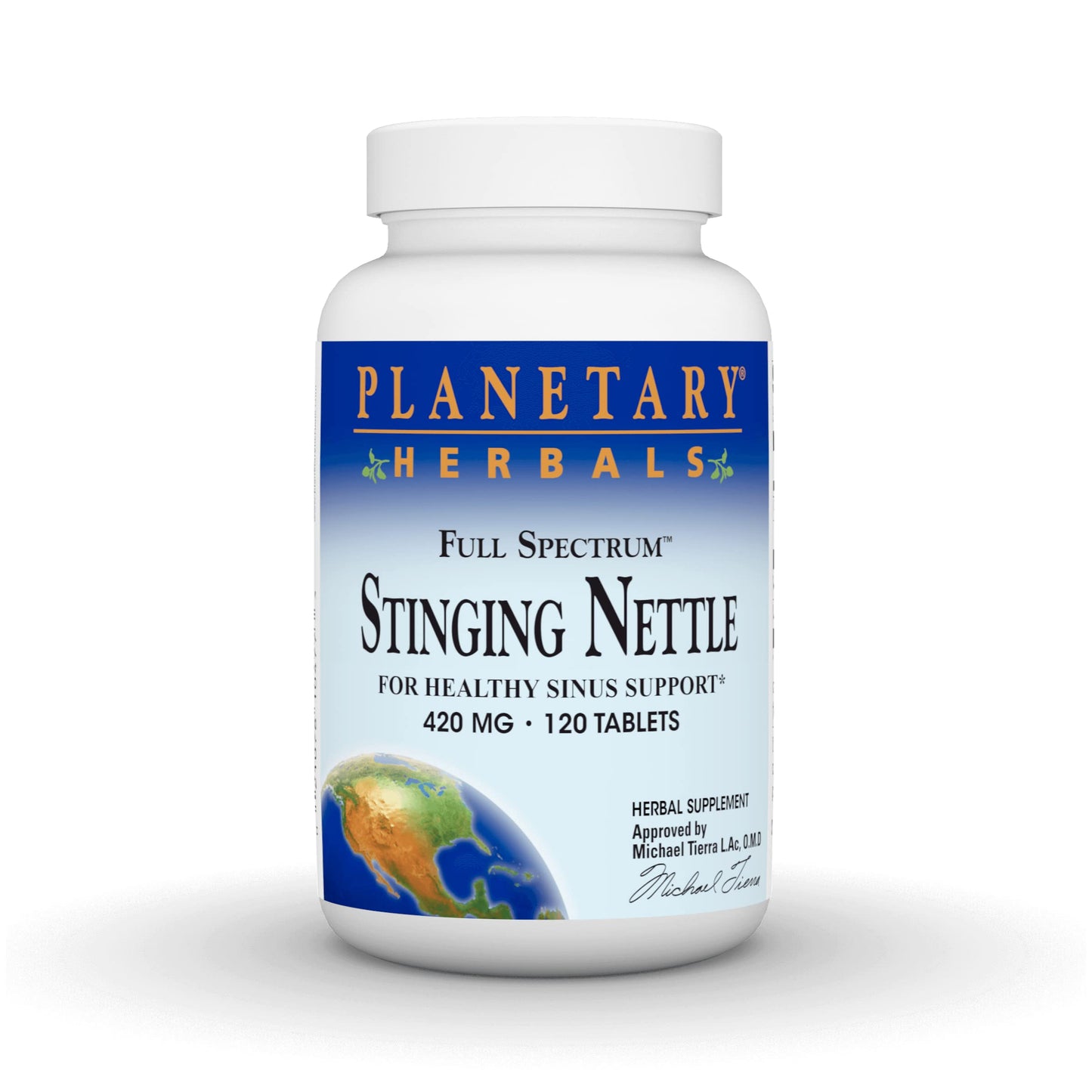 Planetary Herbals Stinging Nettle 420 mg - Full Spectrum, 120 Tablets | Sinus Support