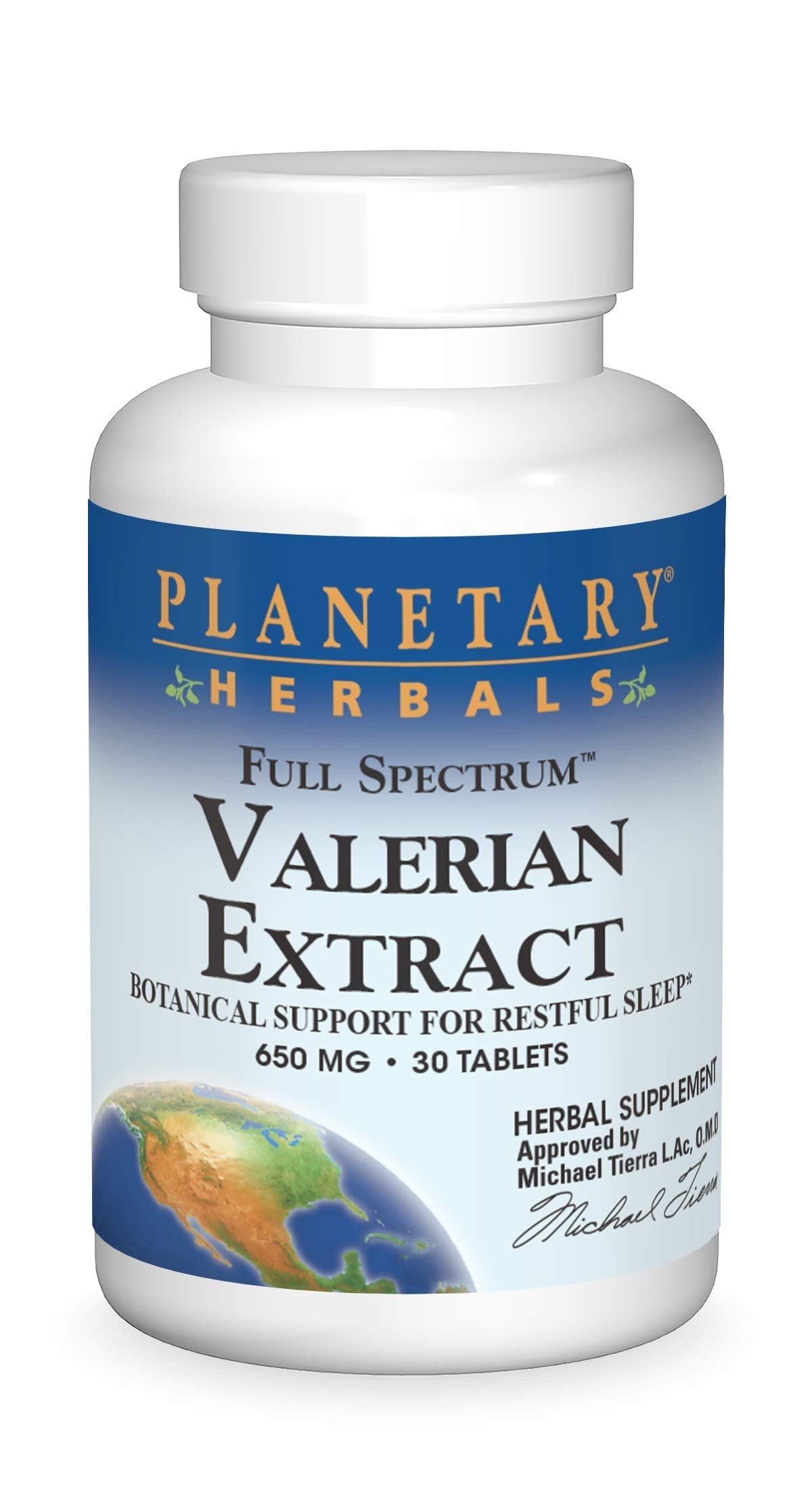 Planetary Herbals Full Spectrum Valerian Extract Tablets – Sleep Support