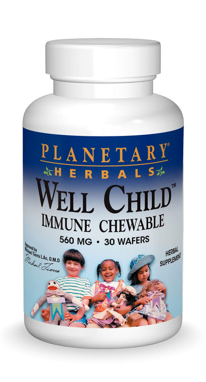 Planetary Herbals Well Child Immune Chewable Wafers – 30 Count