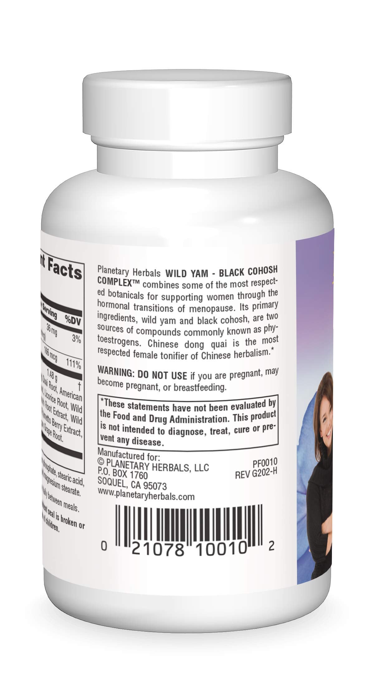 Planetary Herbals Wild Yam-Black Cohosh Complex Tablets, 60 Count | Menopause Support & Phytoestrogens