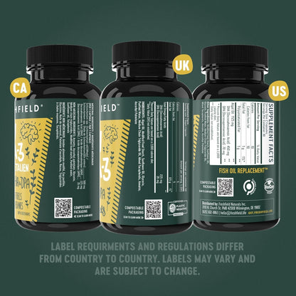 Freshfield Vegan Omega-3 from Algae - Plant-Based DHA + DPA, 3rd-Party Tested
