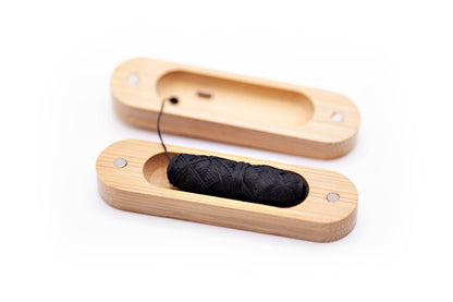 ALL IN Waxed Charcoal Floss with Refillable Holder – Mint, PFAS-Free 32 yd