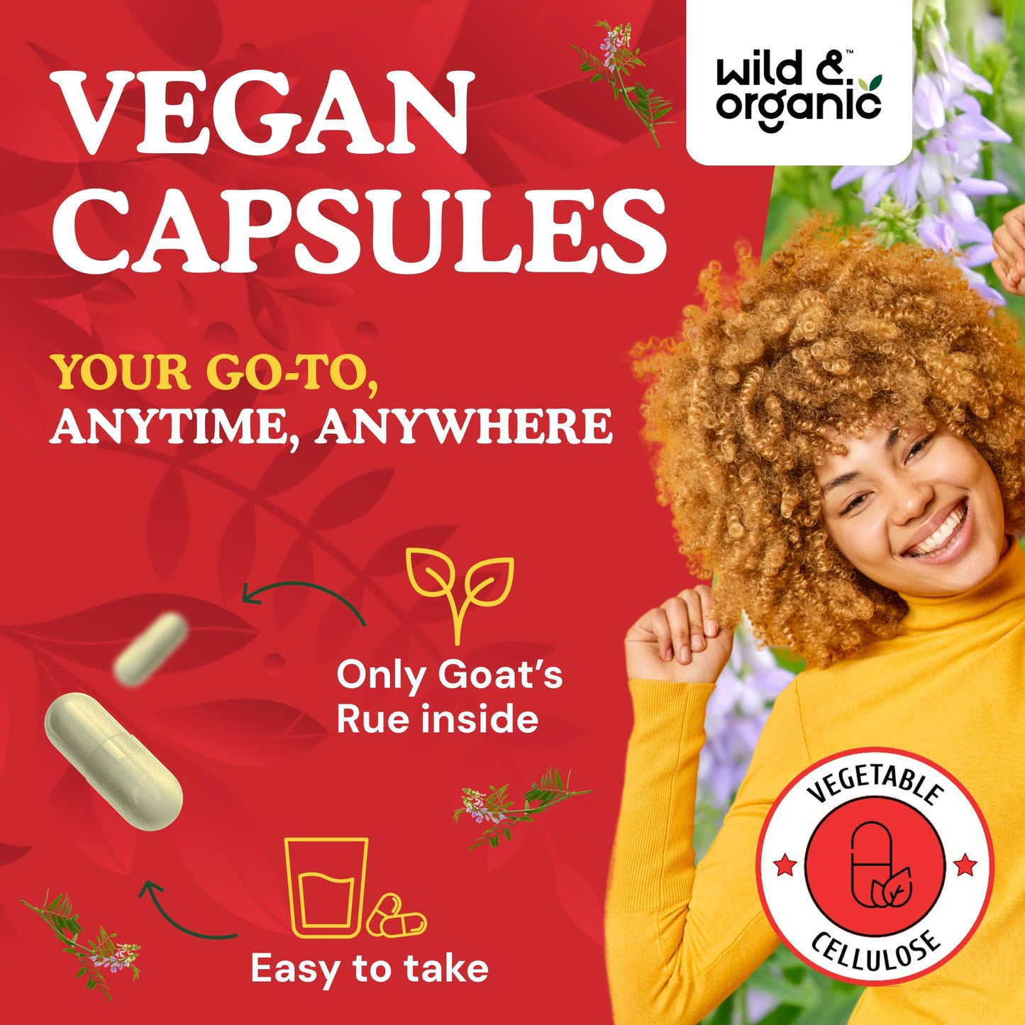Wild & Organic Goats Rue Capsules 1200 mg | Lactation Support