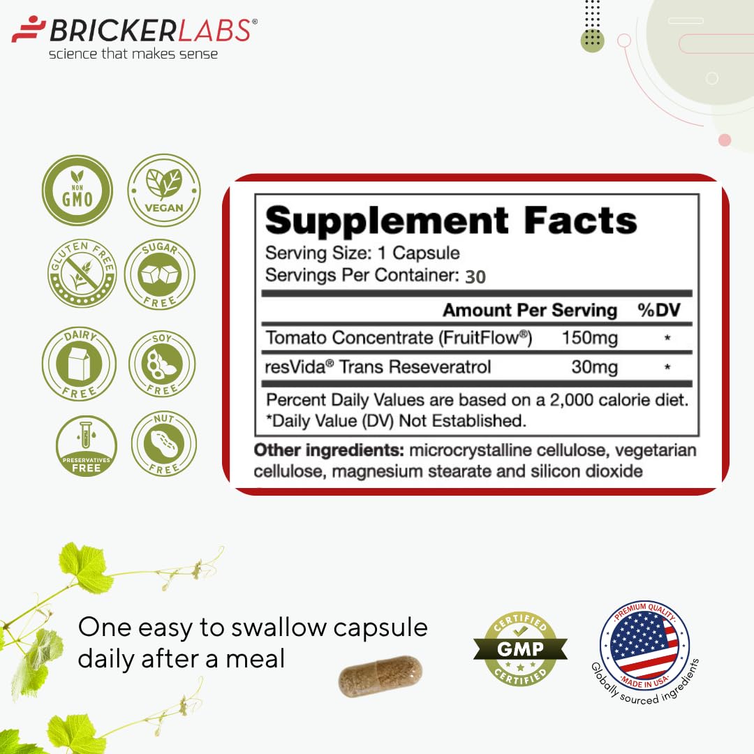 Bricker Labs OptiFlow Blood Circulation Vitamins – Naturally Supports Healthy Blood Flow, 30 Capsules