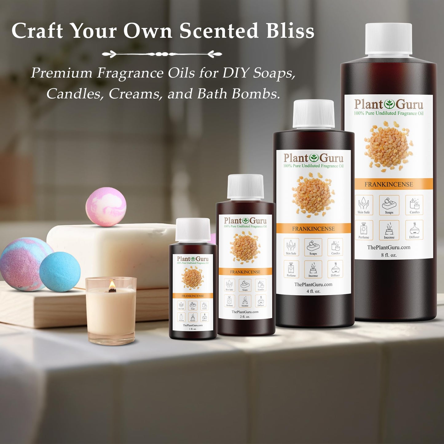 Frankincense Fragrance Oil 4 fl oz | Plant Guru – DIY Oils for Candles, Soaps, Diffusers