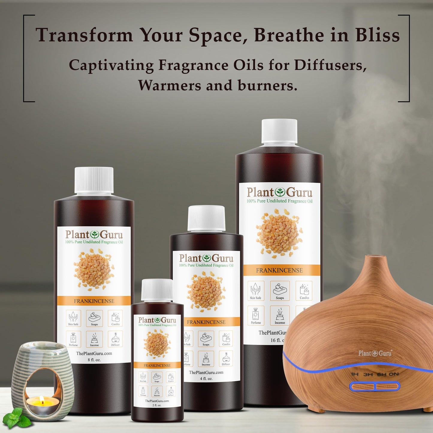 Frankincense Fragrance Oil 4 fl oz | Plant Guru – DIY Oils for Candles, Soaps, Diffusers