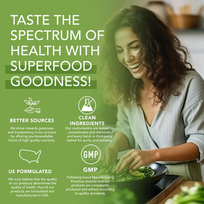 PLANT.O NUTRITION SuperGreens Gummies – Immunity, Gut & Cognition Support | Watermelon & Strawberry | 60 Gummies