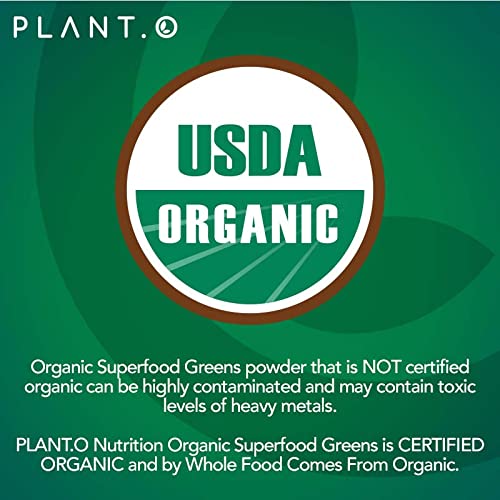Plant.O Organic Super Greens - 60 Veggie Tablets for Immune & Energy