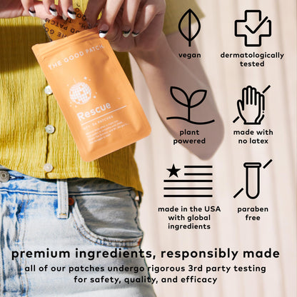 The Good Patch Rescue Recovery Patch – Plant-Powered Night-Out Support (24 Patches)