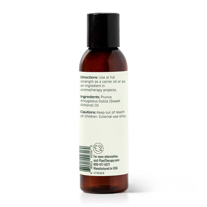 Plant Therapy Sweet Almond Oil 4 oz - 100% Pure Cold-Pressed (Made in USA) for Skin, Hair & Baby